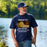 Load image into Gallery viewer, MATTHEW 4:19 Heavyweight Unisex Crewneck T-shirt | Gildan® 5000
